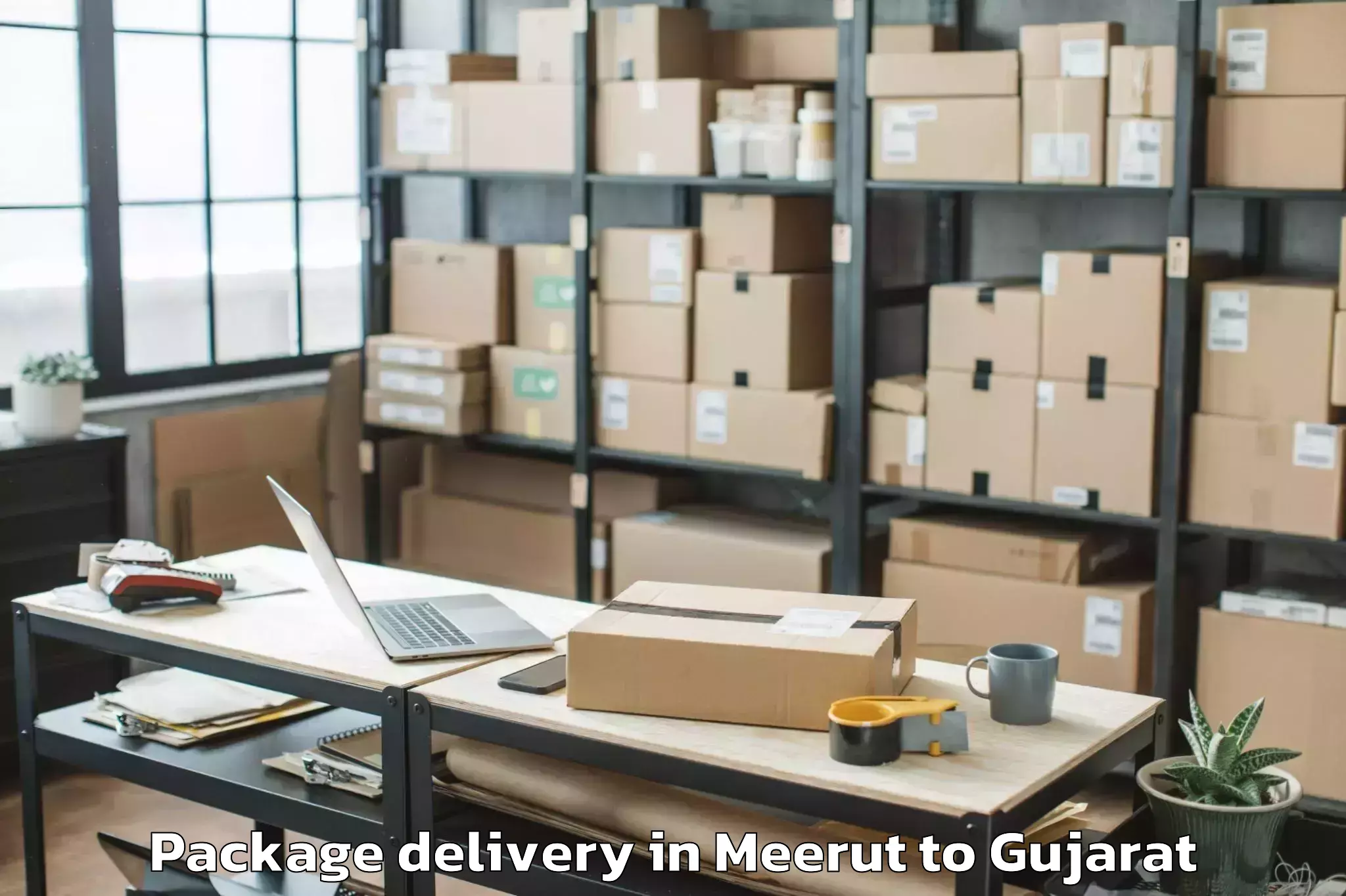 Book Meerut to Rajkot Package Delivery